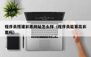 海北程序员搭建彩票网站怎么样（程序员能算出彩票吗）